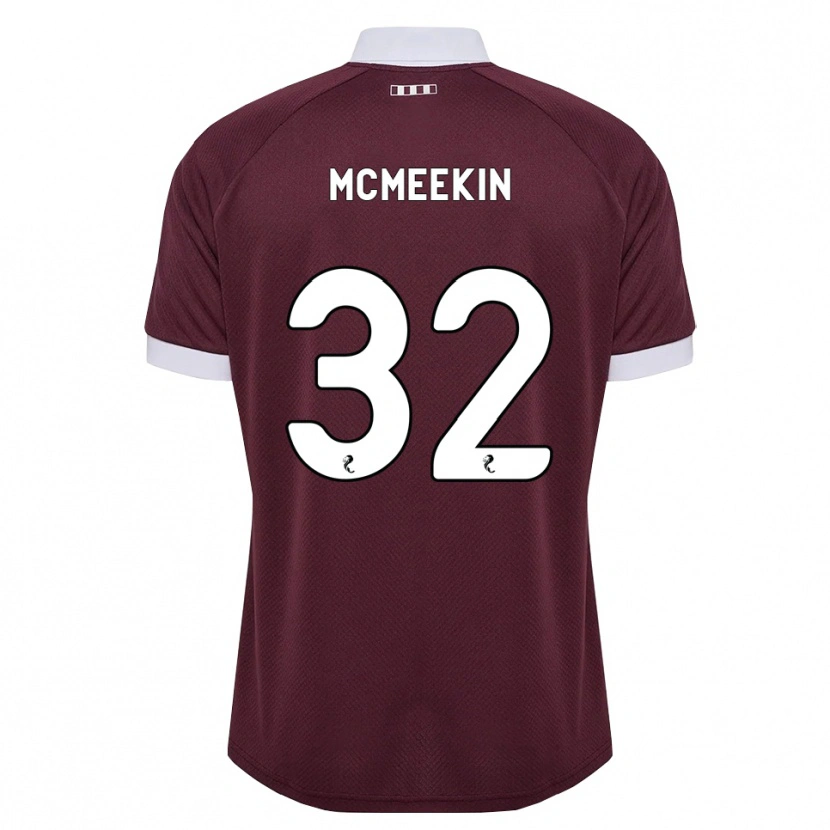 DanxenレディースKeir Mcmeekin#32バーガンディ 白ホームシャツ2026/27ジャージーユニフォーム