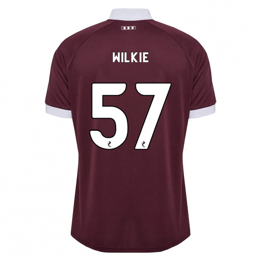 DanxenレディースCoupar Wilkie#57バーガンディ 白ホームシャツ2026/27ジャージーユニフォーム