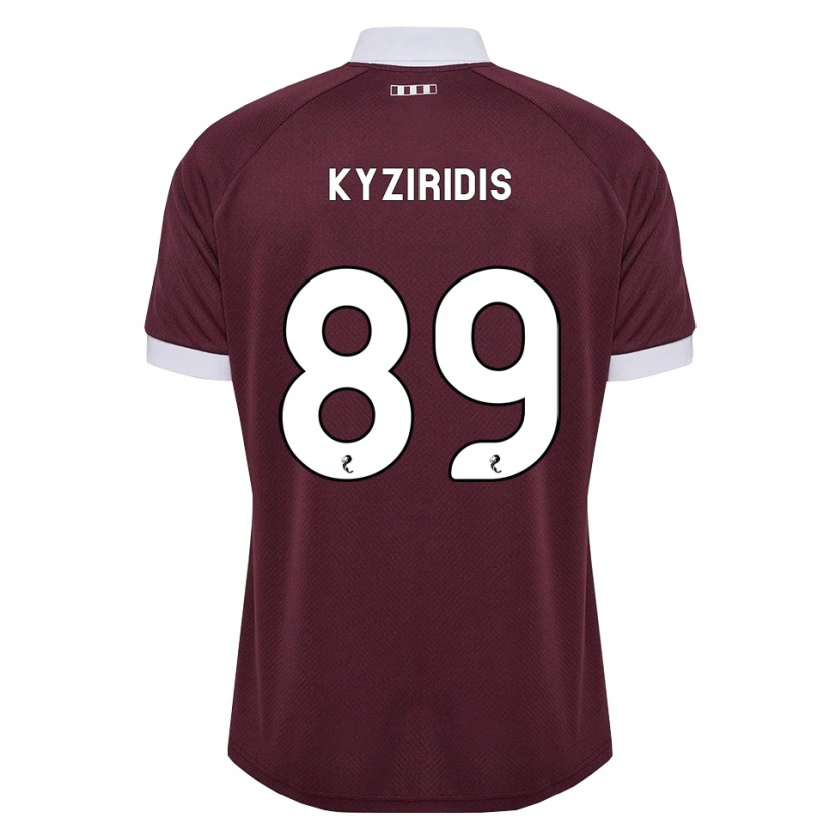 DanxenレディースAlexandros Kyziridis#89バーガンディ 白ホームシャツ2026/27ジャージーユニフォーム