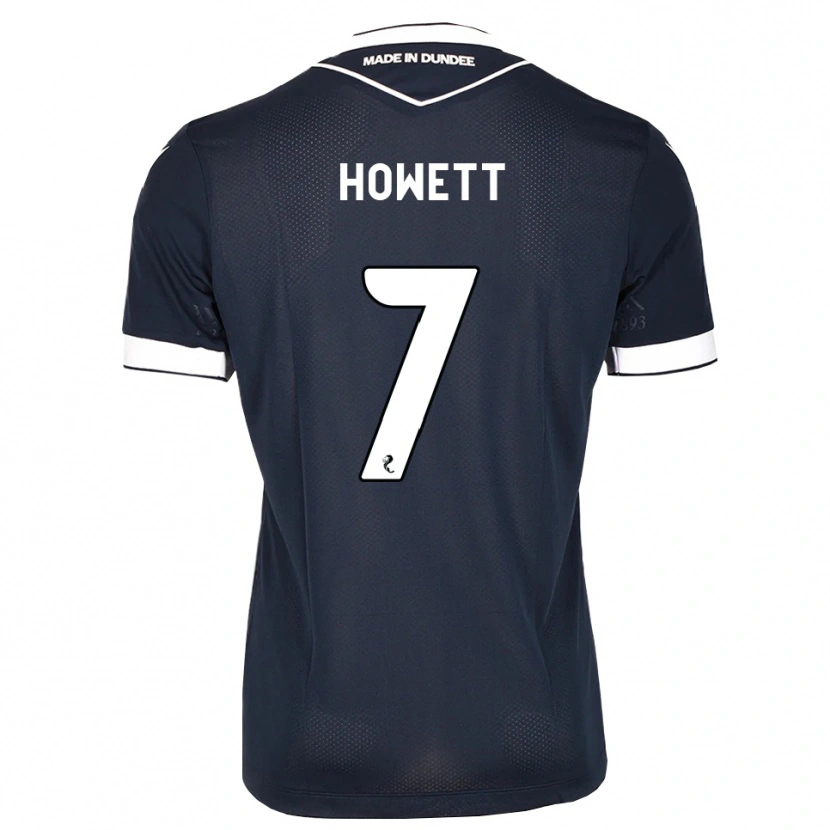 DanxenレディースLeo Howett#7ミッドナイトブルー白ホームシャツ2026/27ジャージーユニフォーム