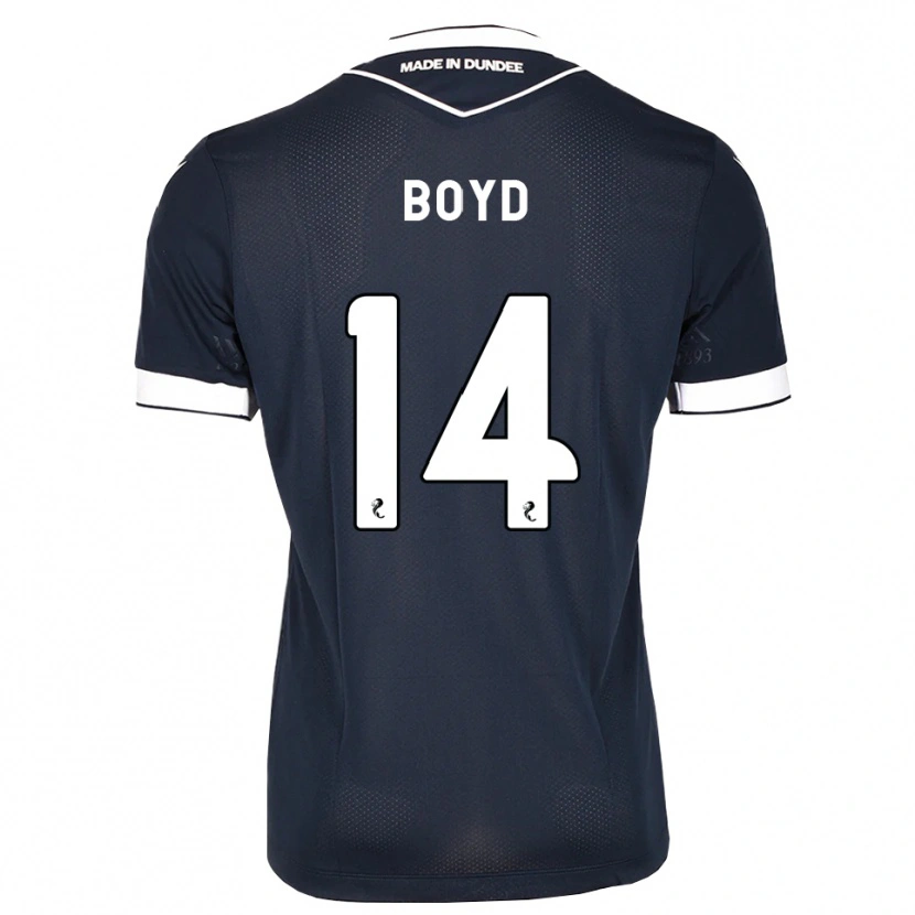 DanxenレディースTravis Boyd#14ミッドナイトブルー白ホームシャツ2026/27ジャージーユニフォーム
