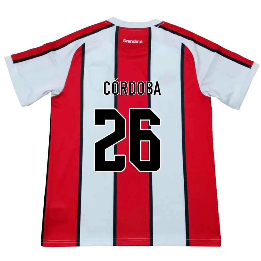 DanxenレディースSol Córdoba#26白赤黒アウェイシャツ2026/27ジャージーユニフォーム
