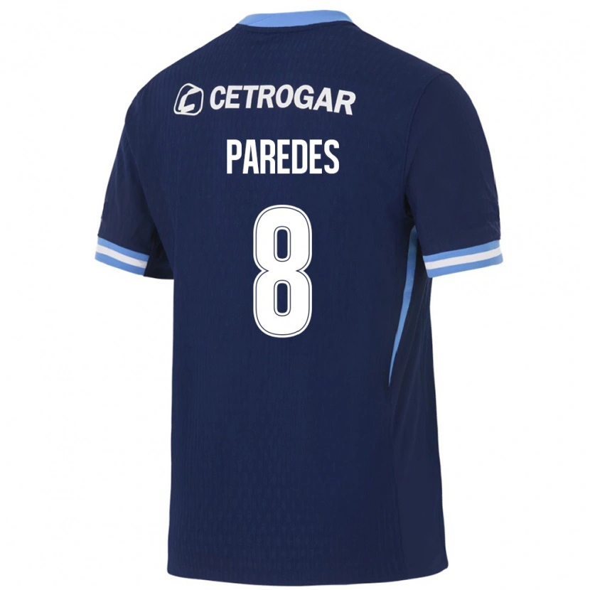 DanxenレディースMáximo Paredes#8ロイヤルブルー薄青白アウェイシャツ2026/27ジャージーユニフォーム