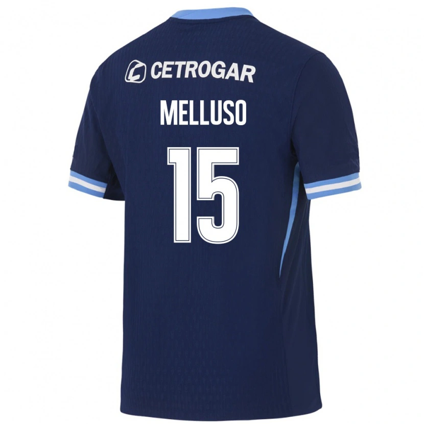 DanxenレディースMateo Melluso#15ロイヤルブルー薄青白アウェイシャツ2026/27ジャージーユニフォーム