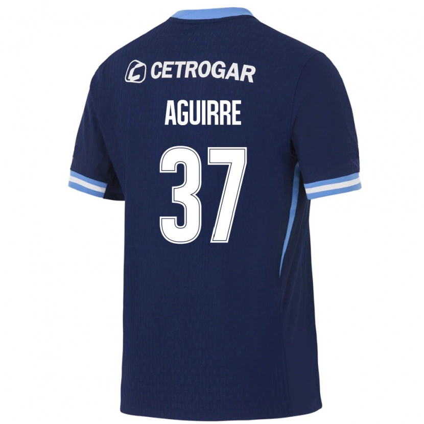 DanxenレディースSantino Aguirre#37ロイヤルブルー薄青白アウェイシャツ2026/27ジャージーユニフォーム