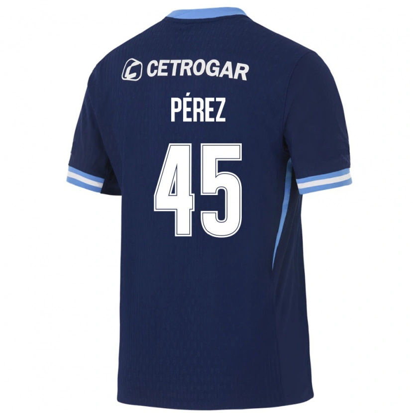 DanxenレディースEzequiel Pérez#45ロイヤルブルー薄青白アウェイシャツ2026/27ジャージーユニフォーム