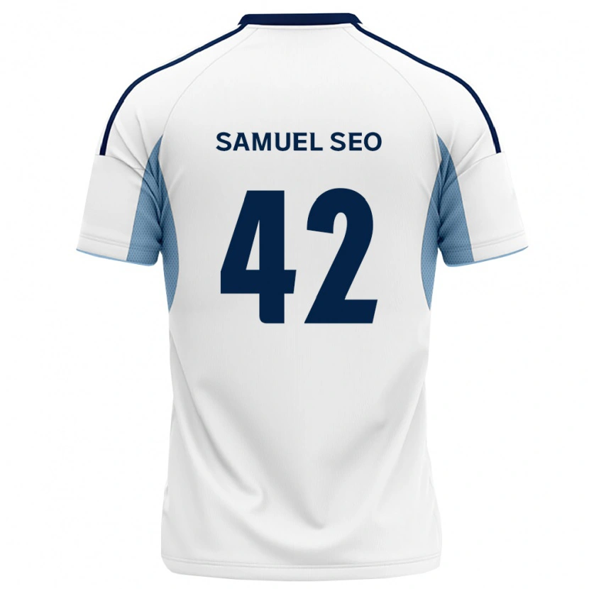 DanxenレディースSamuel Seo#42ロイヤルブルー白アウェイシャツ2026/27ジャージーユニフォーム