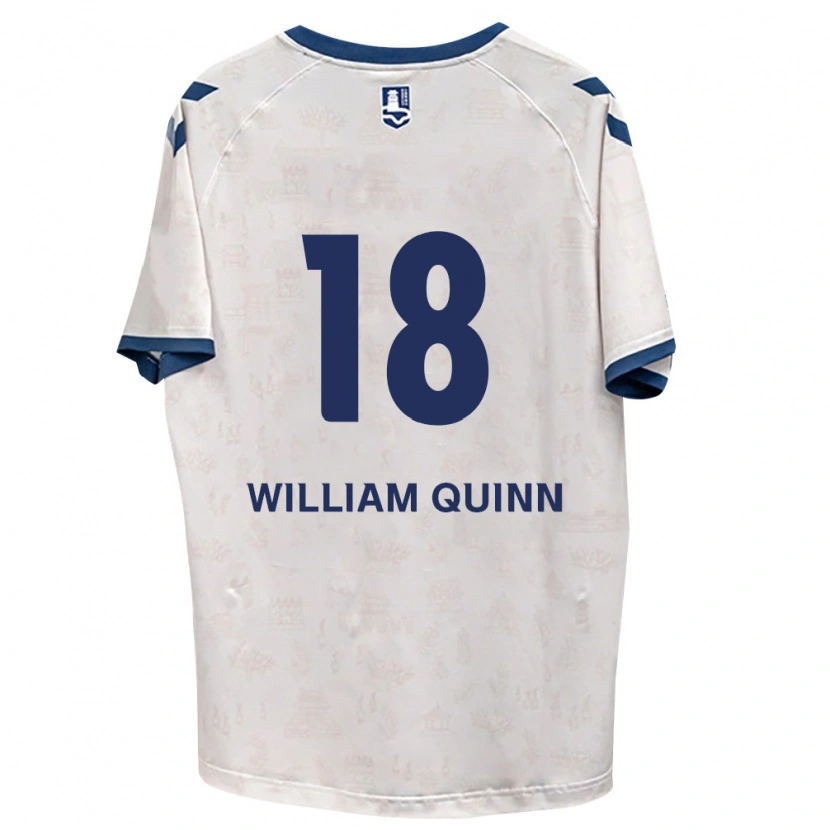 DanxenレディースMax William Quinn#18ロイヤルブルー白アウェイシャツ2026/27ジャージーユニフォーム