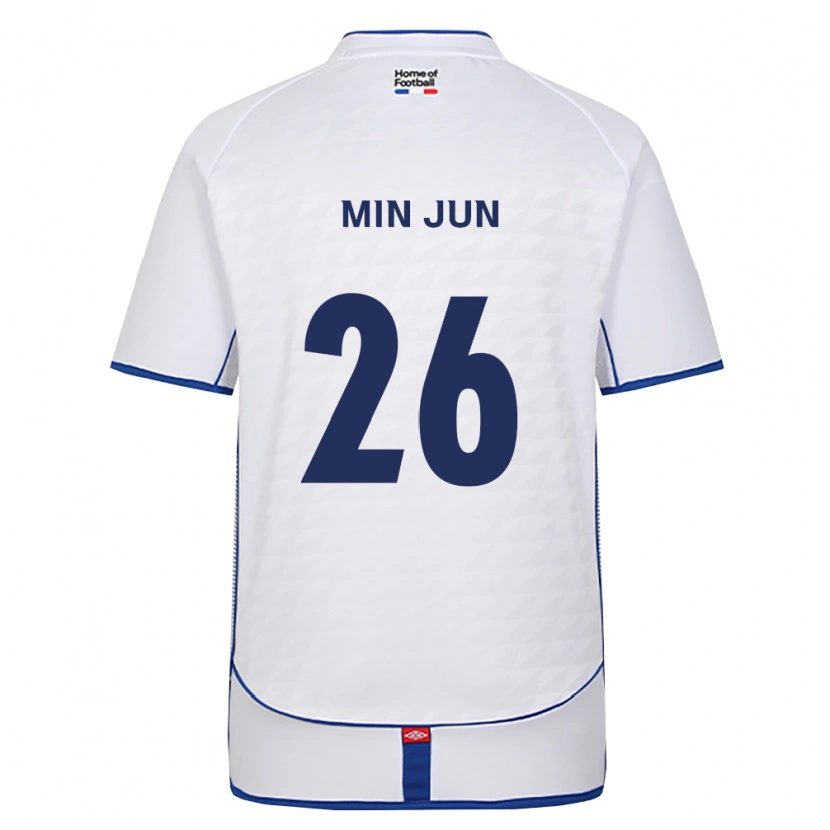 DanxenレディースMin-Jun Kim#26黒白赤アウェイシャツ2026/27ジャージーユニフォーム