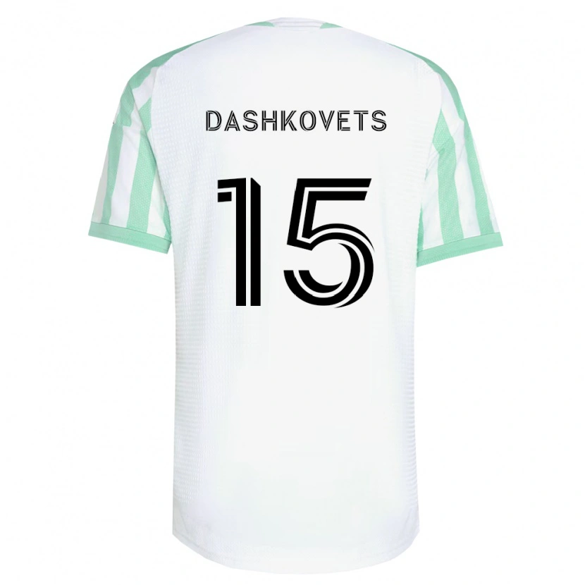DanxenレディースArtem Dashkovets#15薄緑黒白アウェイシャツ2026/27ジャージーユニフォーム