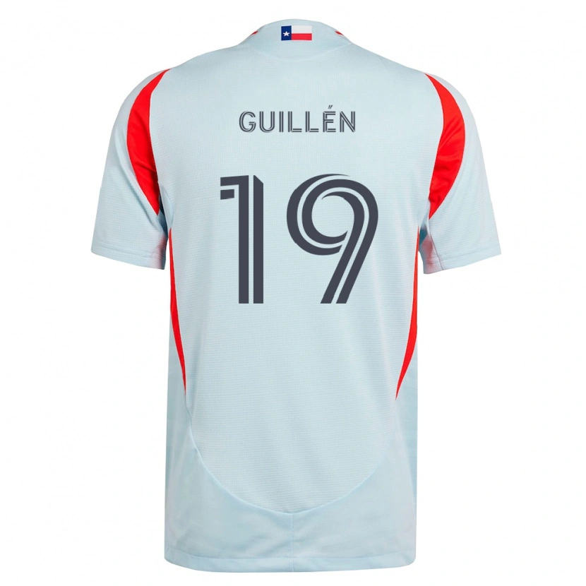 DanxenレディースChristian Guillén#19ダークグレー白赤アウェイシャツ2026/27ジャージーユニフォーム
