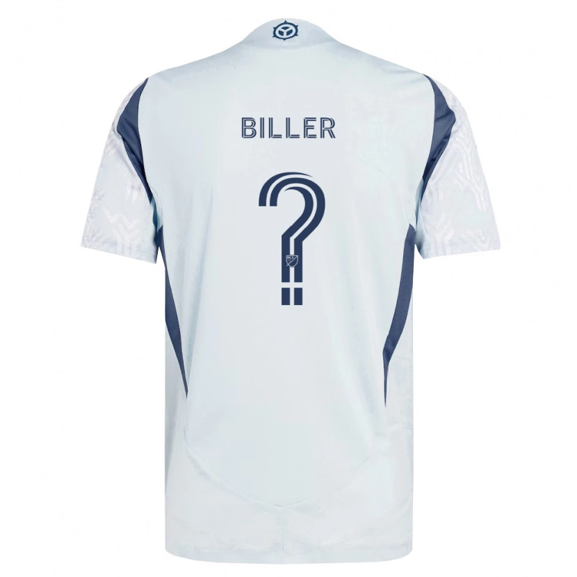 DanxenレディースDempsey Biller#0青灰色白アウェイシャツ2026/27ジャージーユニフォーム