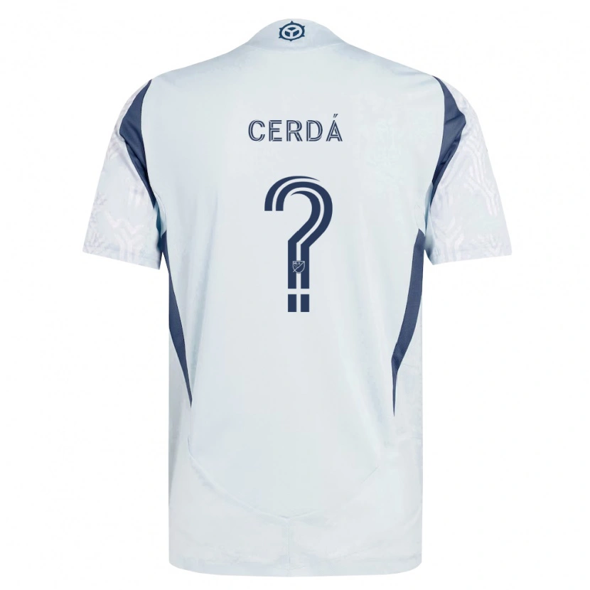 DanxenレディースAdrián Cerdá#0青灰色白アウェイシャツ2026/27ジャージーユニフォーム
