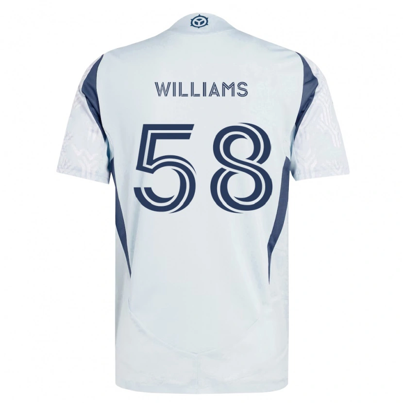 DanxenレディースBrody Williams#58青灰色白アウェイシャツ2026/27ジャージーユニフォーム