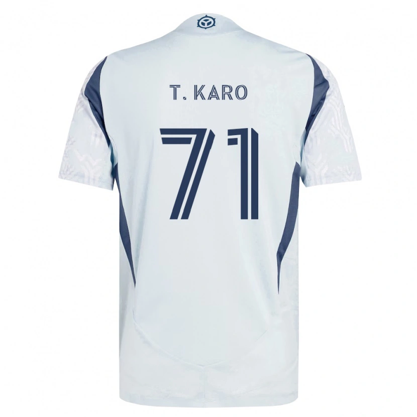 DanxenレディースDavid Tchétchao Karo#71青灰色白アウェイシャツ2026/27ジャージーユニフォーム