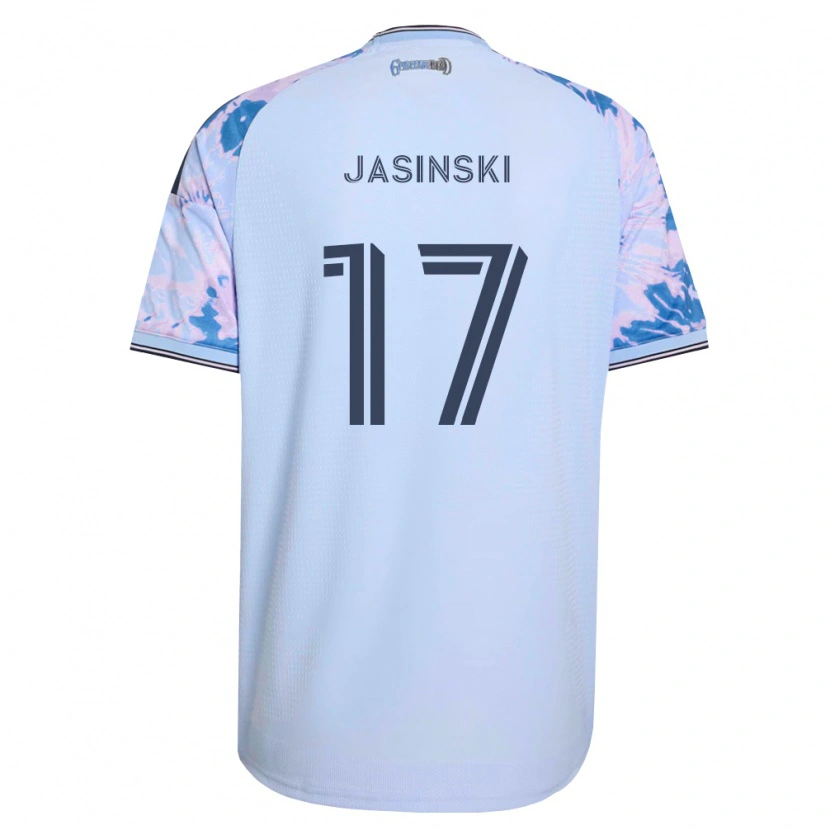 Danxenレディースジャック・ヤシンスキ#17ロイヤルブルー白黒アウェイシャツ2026/27ジャージーユニフォーム