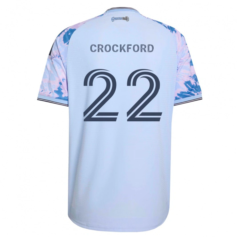 Danxenレディースネイサン・クロックフォード#22ロイヤルブルー白黒アウェイシャツ2026/27ジャージーユニフォーム