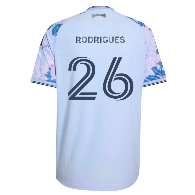 DanxenレディースRodrigues#26ロイヤルブルー白黒アウェイシャツ2026/27ジャージーユニフォーム