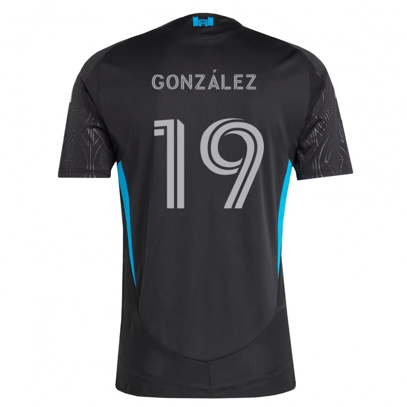 DanxenレディースDaniel González#19黒白空色アウェイシャツ2026/27ジャージーユニフォーム
