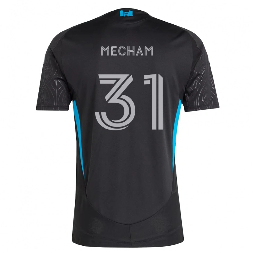 DanxenレディースJake Mecham#31黒白空色アウェイシャツ2026/27ジャージーユニフォーム