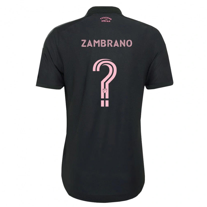 DanxenレディースMatteo Zambrano#0ピンク黒白アウェイシャツ2026/27ジャージーユニフォーム