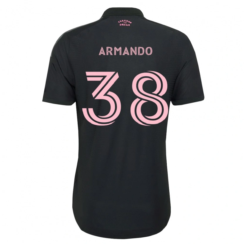 DanxenレディースMáximo Armando#38ピンク黒白アウェイシャツ2026/27ジャージーユニフォーム