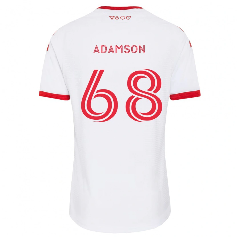 DanxenレディースDemitre Adamson#68白赤黒アウェイシャツ2026/27ジャージーユニフォーム