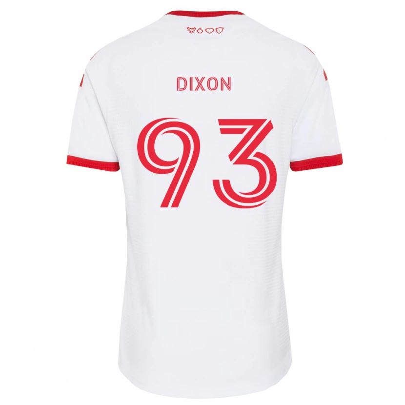 Danxenレディースダマー・ディクソン#93白赤黒アウェイシャツ2026/27ジャージーユニフォーム