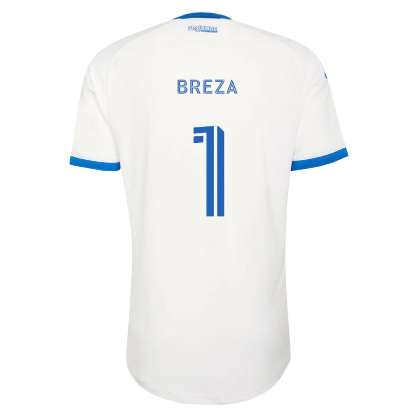 DanxenレディースSebastian Breza#1空色白アウェイシャツ2026/27ジャージーユニフォーム