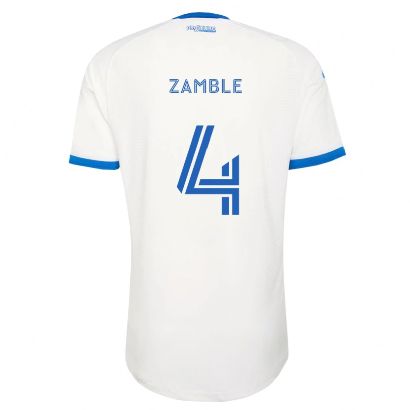 DanxenレディースUlrich Zamble#4空色白アウェイシャツ2026/27ジャージーユニフォーム