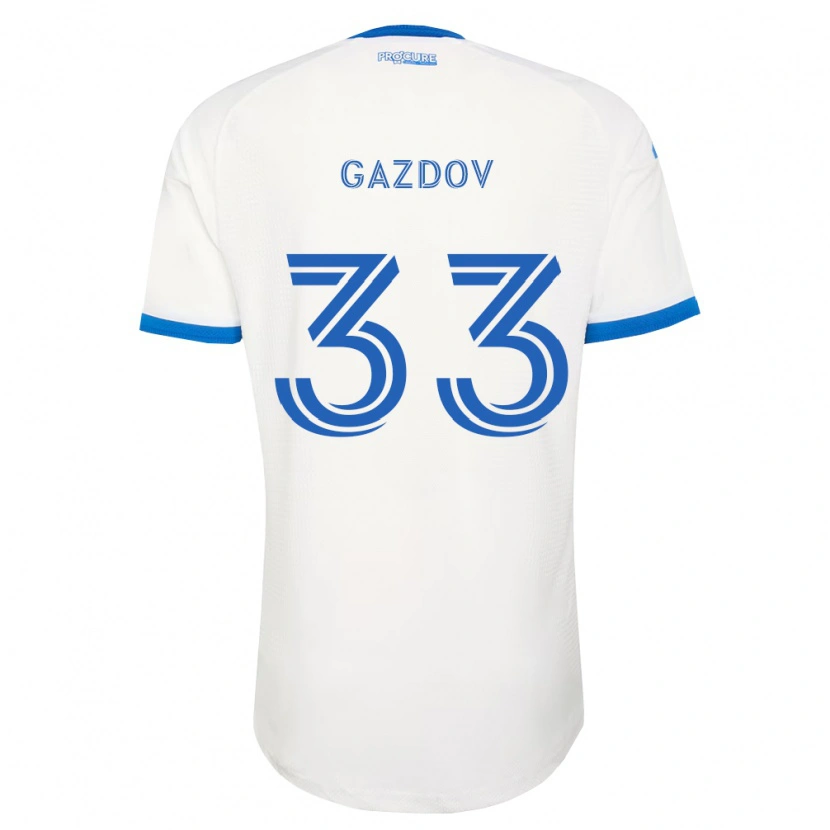 DanxenレディースEmil Gazdov#33空色白アウェイシャツ2026/27ジャージーユニフォーム
