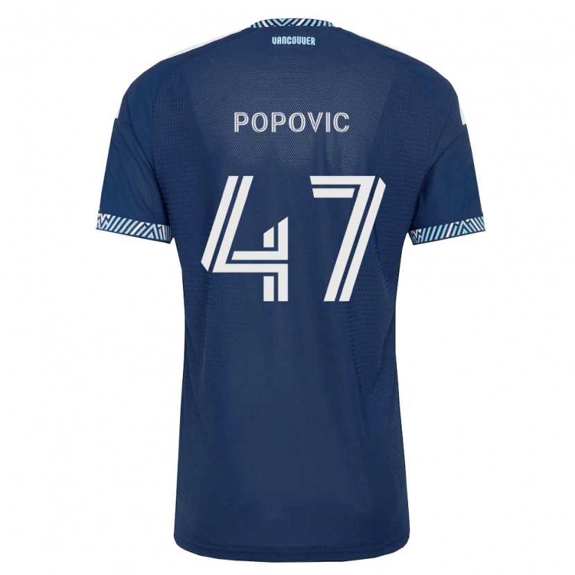 DanxenレディースMarko Popović#47濃青白アウェイシャツ2026/27ジャージーユニフォーム