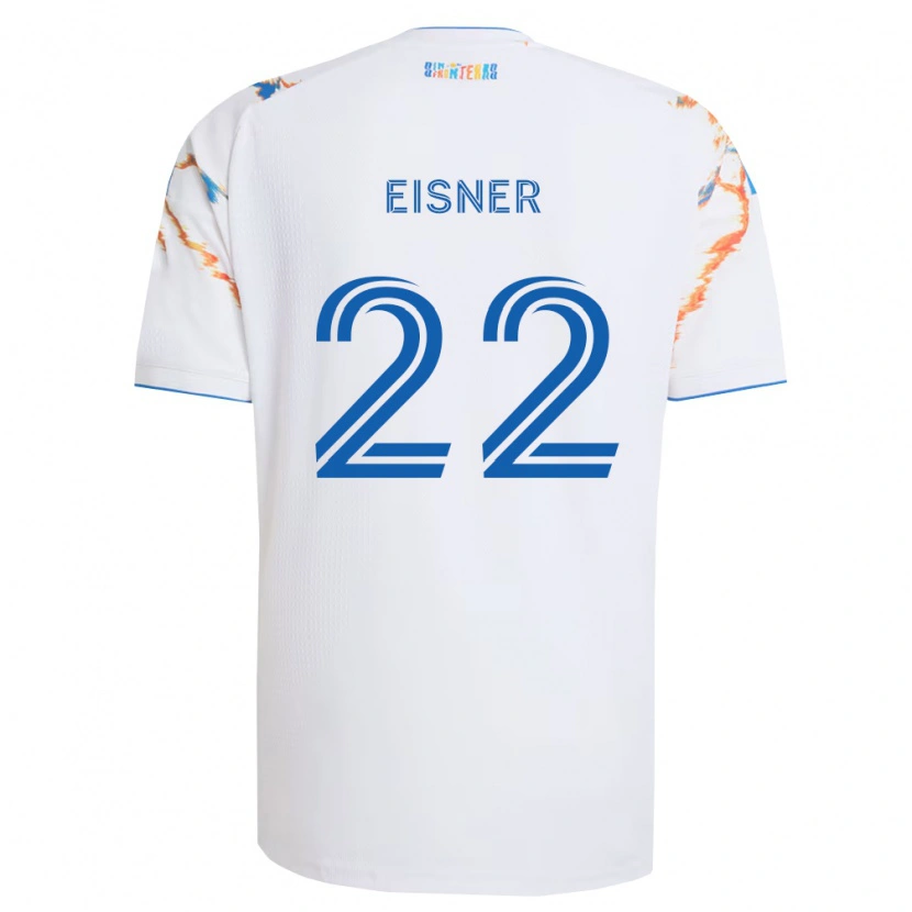Danxenレディースウィルソン・アイズナー#22白オレンジ青アウェイシャツ2026/27ジャージーユニフォーム
