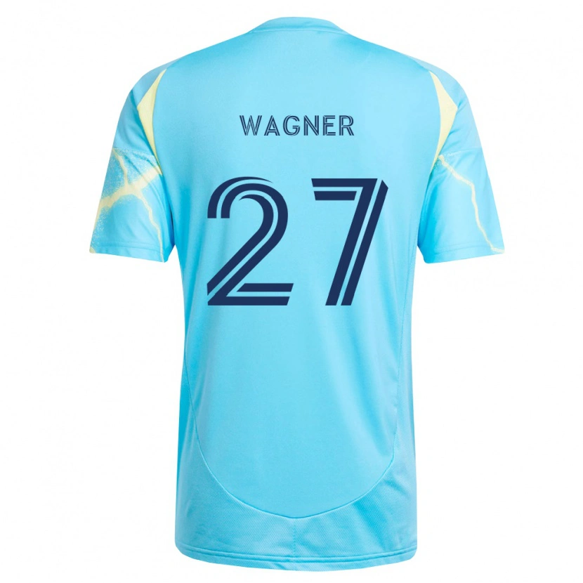 Danxenレディースカイ・ヴァーグナー#27薄青黒薄黄アウェイシャツ2026/27ジャージーユニフォーム