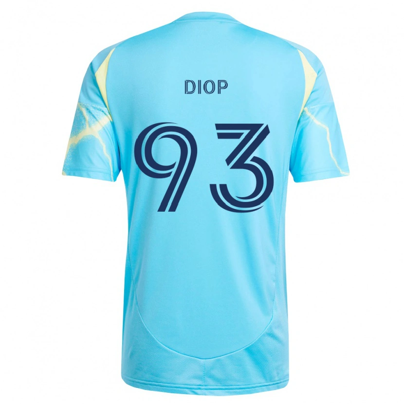 DanxenレディースAbdoulaye Diop#93薄青黒薄黄アウェイシャツ2026/27ジャージーユニフォーム