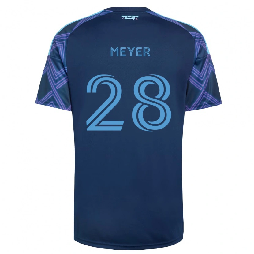 Danxenレディースワイアット・マイヤー#28ロイヤルブルー紫アウェイシャツ2026/27ジャージーユニフォーム