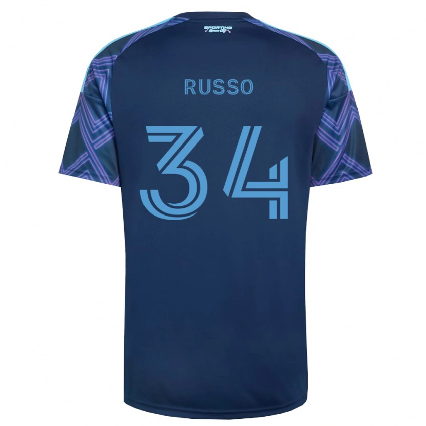 DanxenレディースDaniel Russo#34ロイヤルブルー紫アウェイシャツ2026/27ジャージーユニフォーム