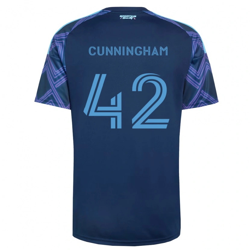 DanxenレディースAlex Cunningham#42ロイヤルブルー紫アウェイシャツ2026/27ジャージーユニフォーム