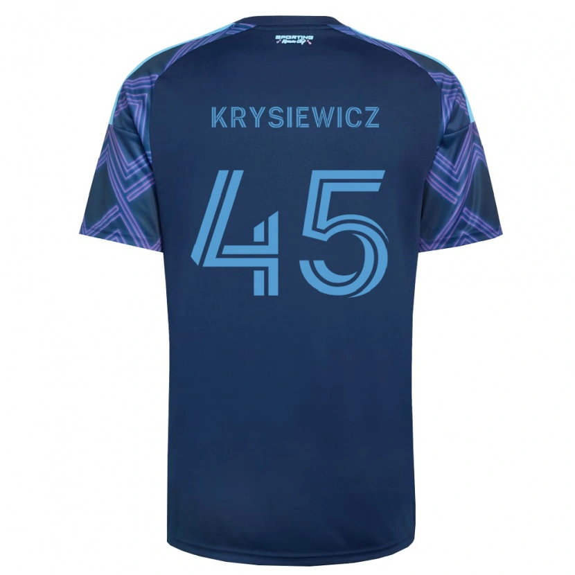 DanxenレディースBrady Krysiewicz#45ロイヤルブルー紫アウェイシャツ2026/27ジャージーユニフォーム