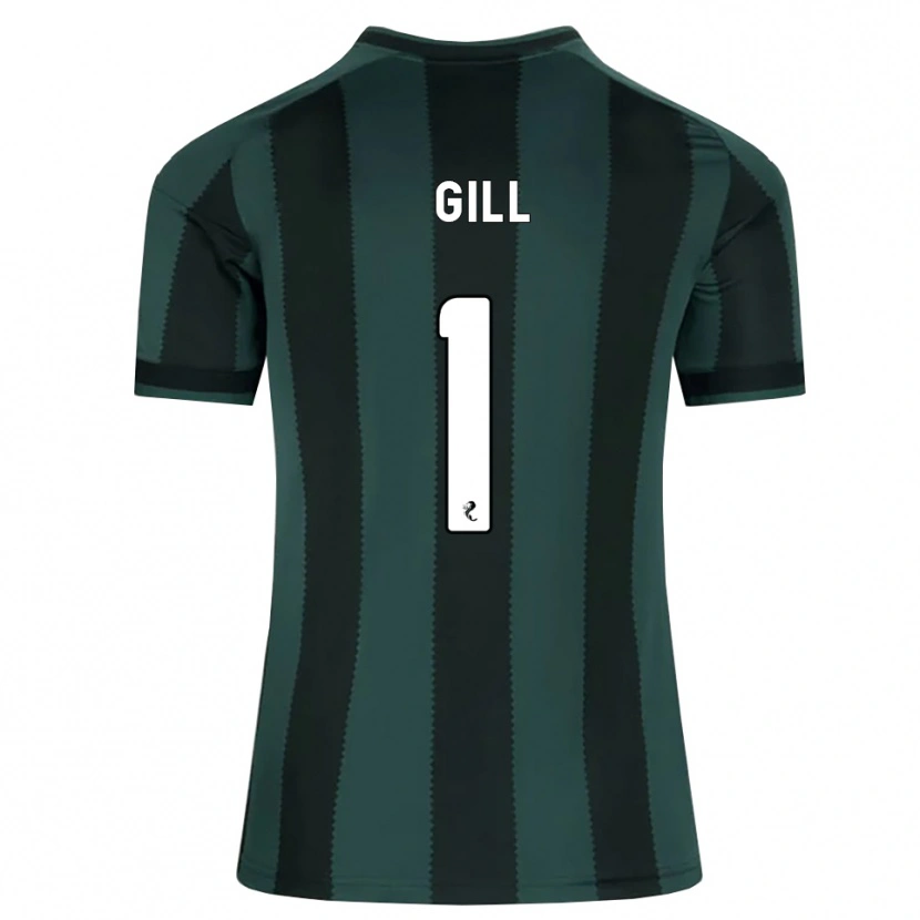 DanxenレディースMarcus Gill#1ダークスレートグレー 黒アウェイシャツ2026/27ジャージーユニフォーム