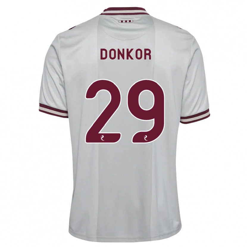 DanxenレディースJaedon Donkor#29白バーガンディアウェイシャツ2026/27ジャージーユニフォーム