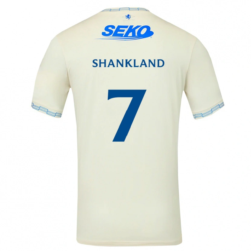 Danxenレディースローレンス・シャンクランド#7ディープスカイブルー白アウェイシャツ2026/27ジャージーユニフォーム