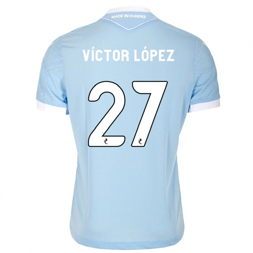 DanxenレディースVictor Lopez#27ライトスカイブルー白アウェイシャツ2026/27ジャージーユニフォーム
