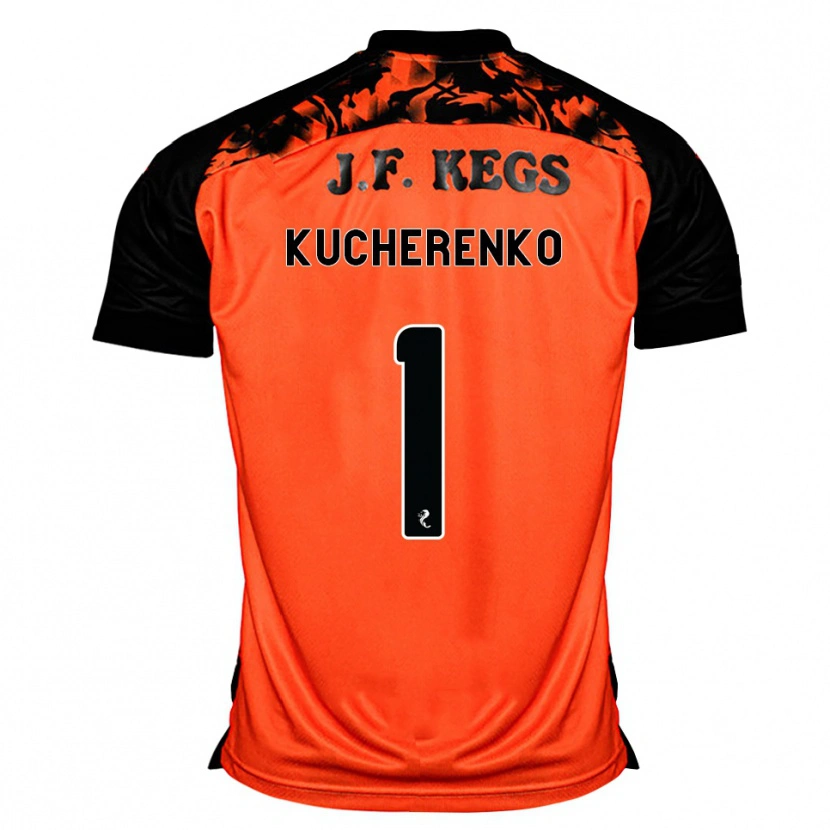 DanxenキッズYevgeniy Kucherenko#1オレンジ黒白ホームシャツ2026/27ジャージーユニフォーム