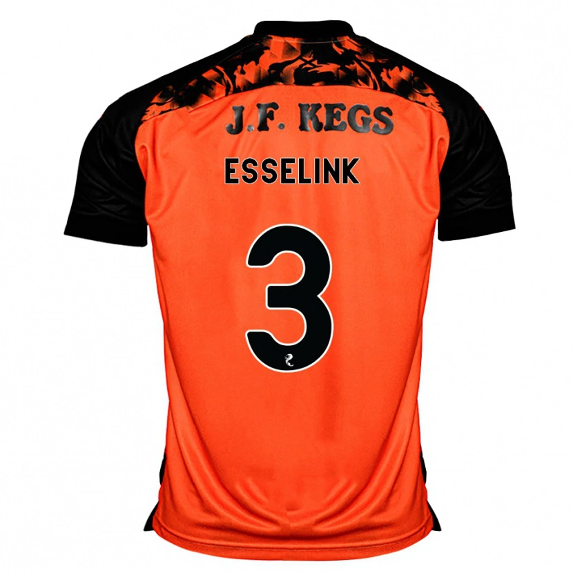 DanxenキッズBert Esselink#3オレンジ黒白ホームシャツ2026/27ジャージーユニフォーム