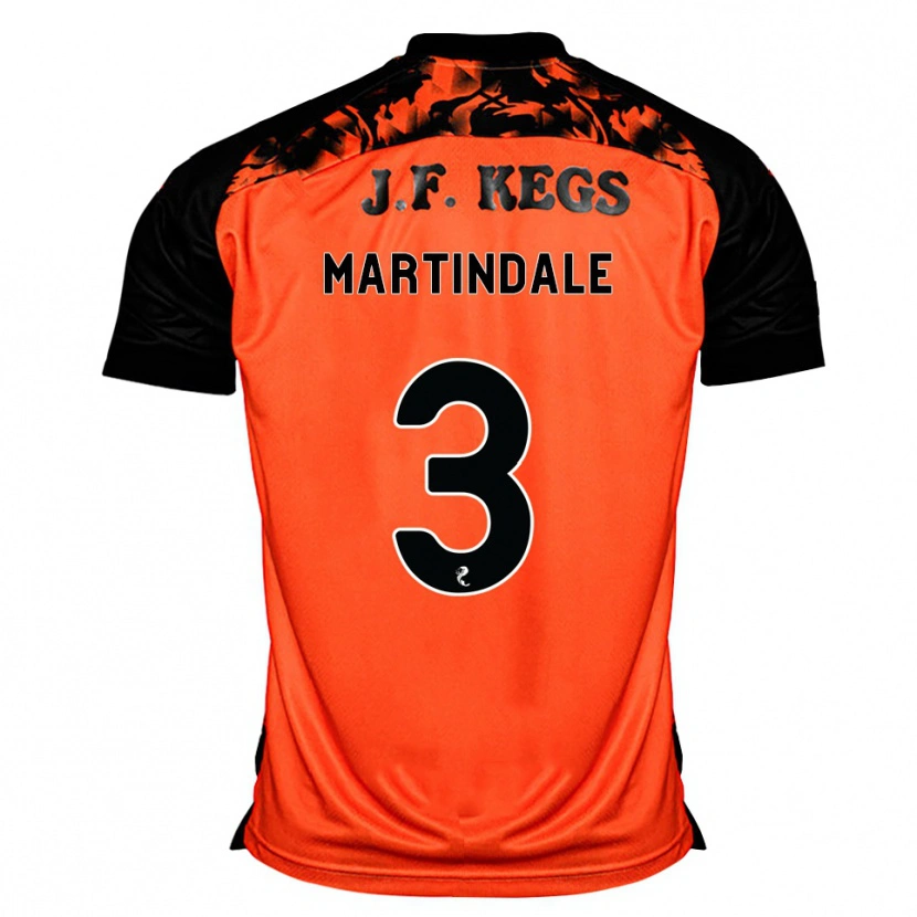 DanxenキッズAmilie Martindale#3オレンジ黒白ホームシャツ2026/27ジャージーユニフォーム