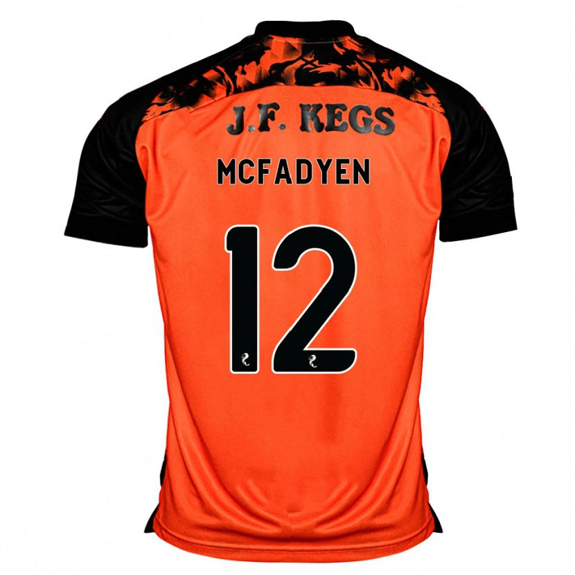 DanxenキッズStacey Mcfadyen#12オレンジ黒白ホームシャツ2026/27ジャージーユニフォーム