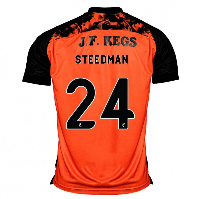 DanxenキッズLaura Steedman#24オレンジ黒白ホームシャツ2026/27ジャージーユニフォーム