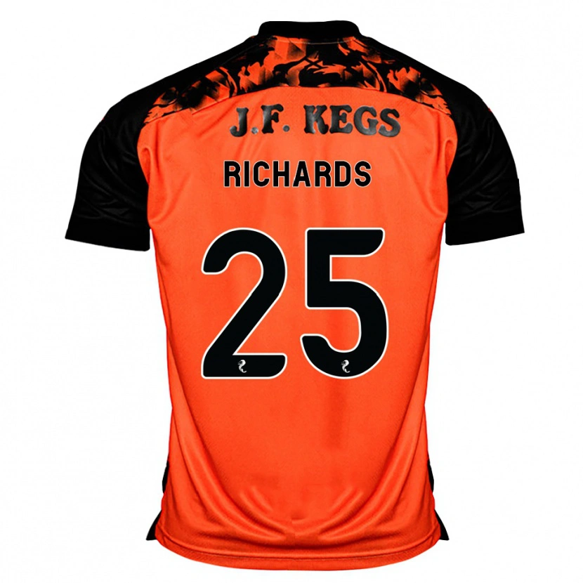 DanxenキッズDave Richards#25オレンジ黒白ホームシャツ2026/27ジャージーユニフォーム