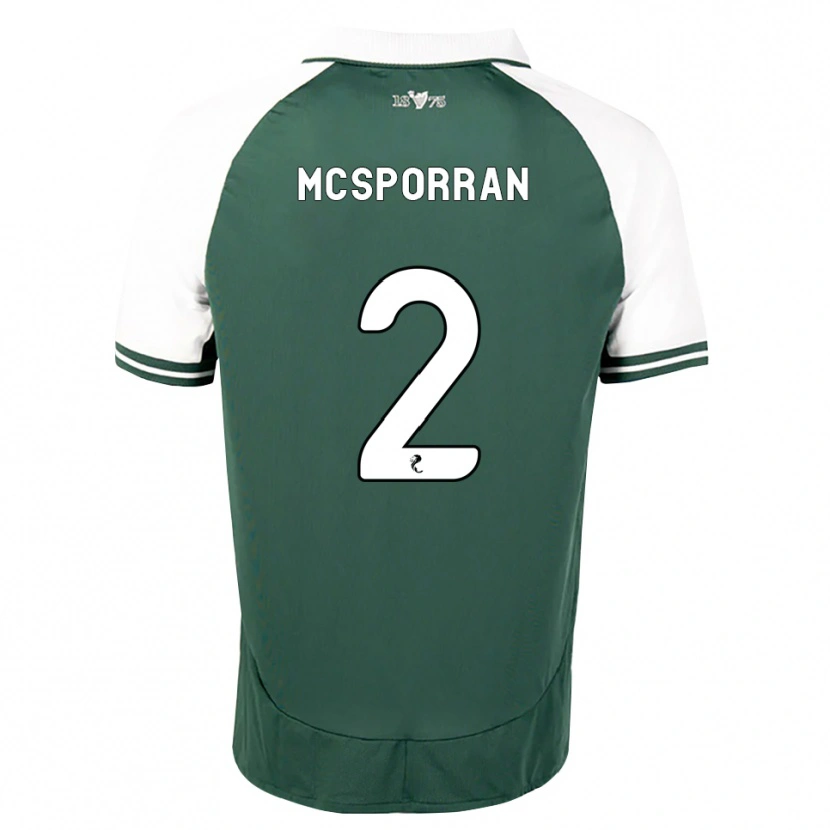 DanxenキッズArran Mcsporran#2シーグリーン白ホームシャツ2026/27ジャージーユニフォーム